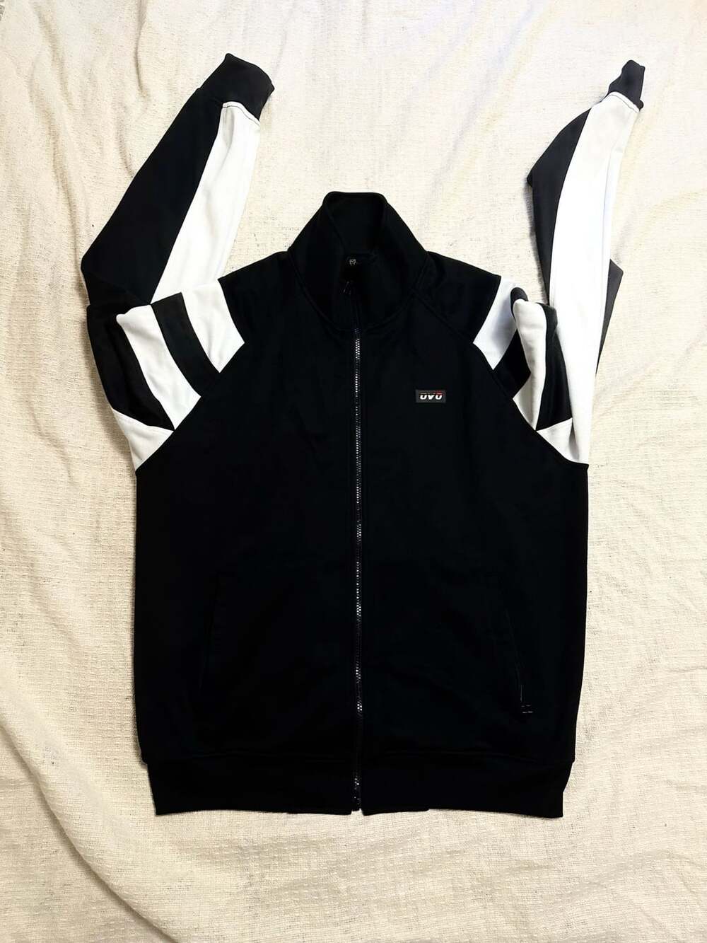 OVO Track Jacket Size XX-Large Black White Zip Up Hoodie